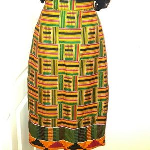 SOLD!!! Kente Skirt and Head Wrap